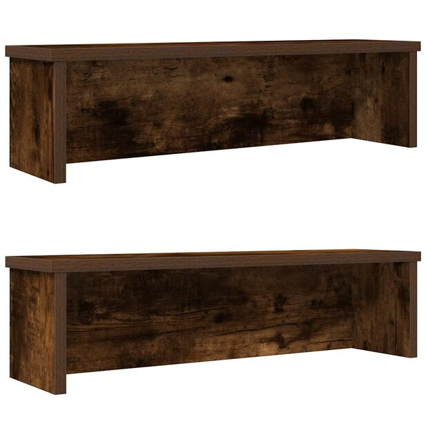 Keukenrekken stapelbaar 2 st 60x15x16 cm gerookt eikenkleurig 1