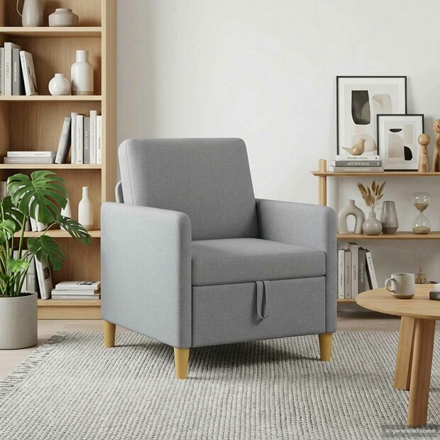 Bank met opslag Lichtgrijs 72 x 78 x 87 cm Polyester 1