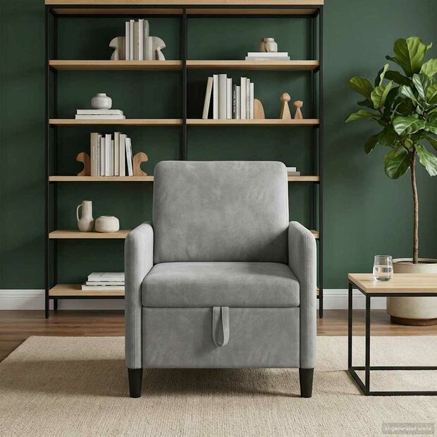 Bank met opslag Lichtgrijs 72 x 78 x 87 cm Polyester 1