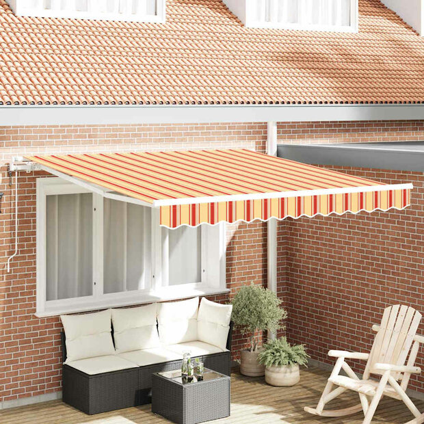 Elektrisch Uittrekbaar Zonnescherm Geel en Oranje 350 x 250 cm 1