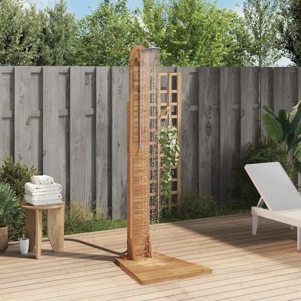 Buitendouche 70x75x204 cm massief teakhout 1
