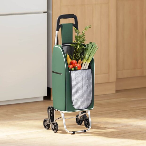 Boodschappentrolley Groen 39,5 x 33 x 93 cm Oxford stof 1