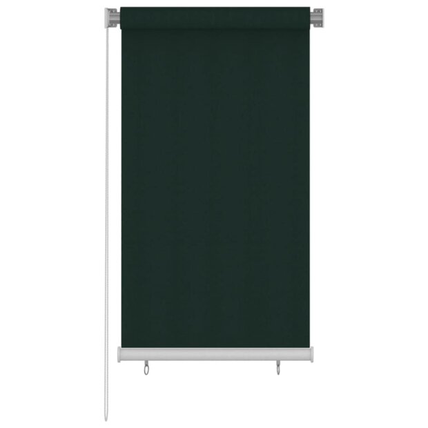 Rolgordijn voor buiten 80x140 cm HDPE donkergroen 1