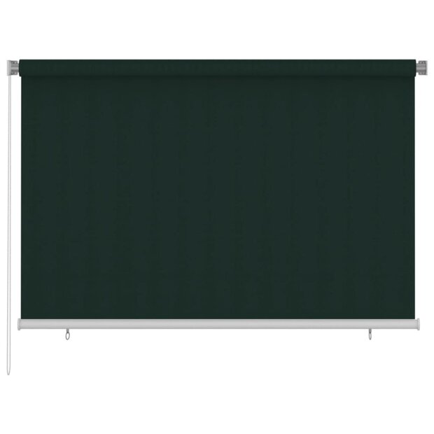 Rolgordijn voor buiten 220x140 cm HDPE donkergroen 1