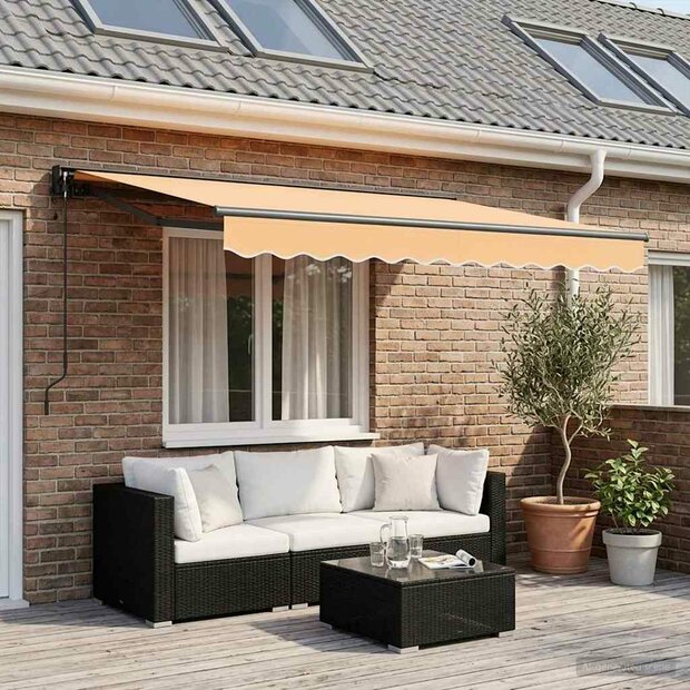 Elektrisch Uittrekbaar Zonnescherm Zand 2,5 x 2 m 1