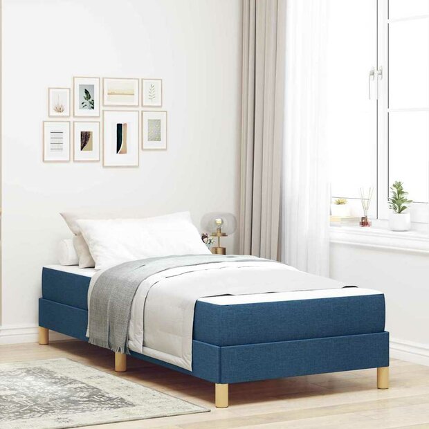 Boxspringbed met matras Blauw 80 x 200 cm Stof 1