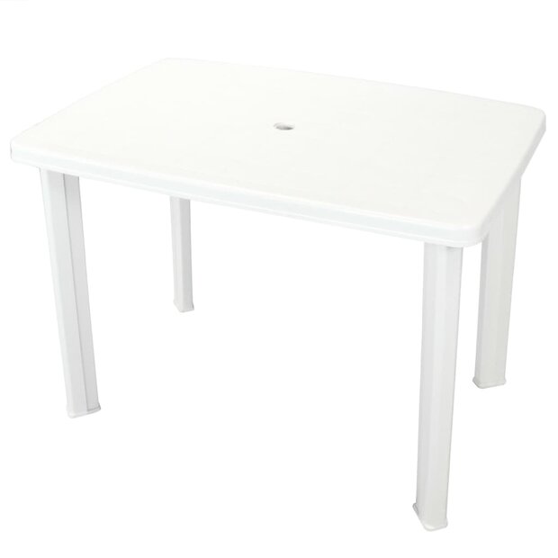 Tuintafel 101x68x72 cm kunststof wit 1