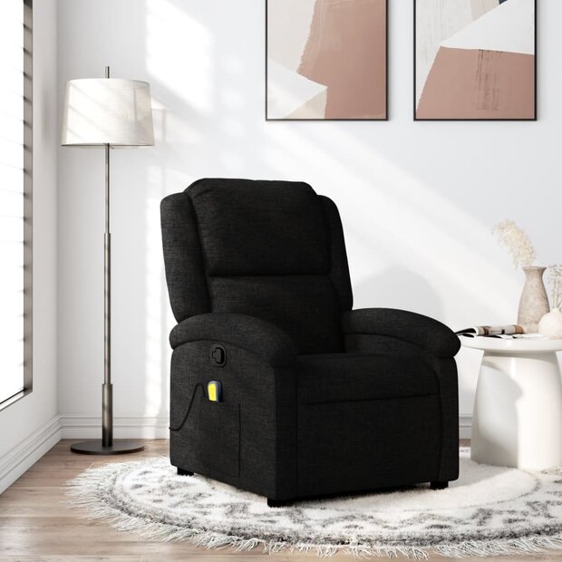 Massagestoel met zwarte stof 1