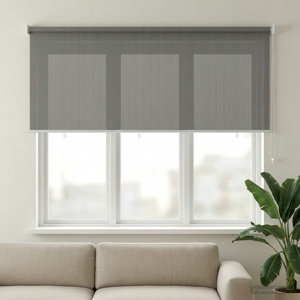 Buitenrolgordijn 90% UV-blok Lichtgrijs 120x140 cm HDPE 1