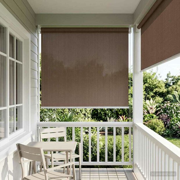 Buitenrolgordijn 90% UV-blok Taupe 80x140 cm HDPE 1
