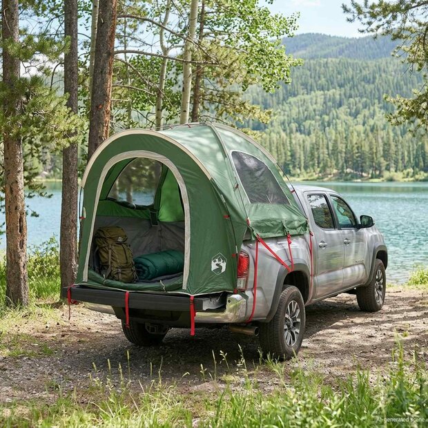 Autotent met dak Groen 200 x 170 x 170 cm Polyester en staal 1