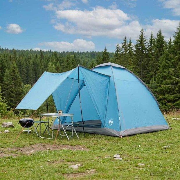 Kamperen tent met dak Blauw 2-persoons Polyester en staal 1
