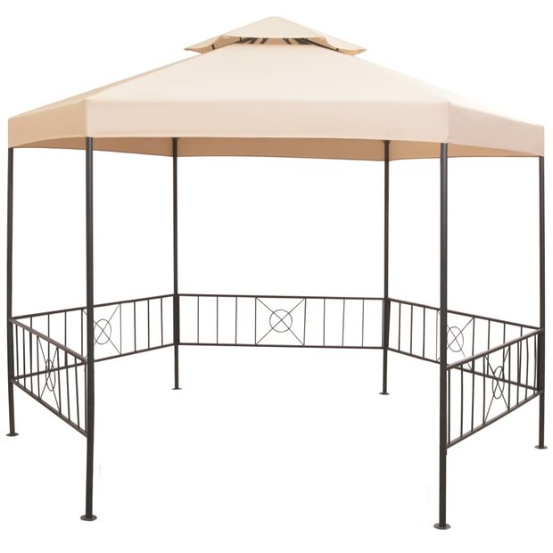 Tuinprieel 323x265 cm hexagonaal beige 1
