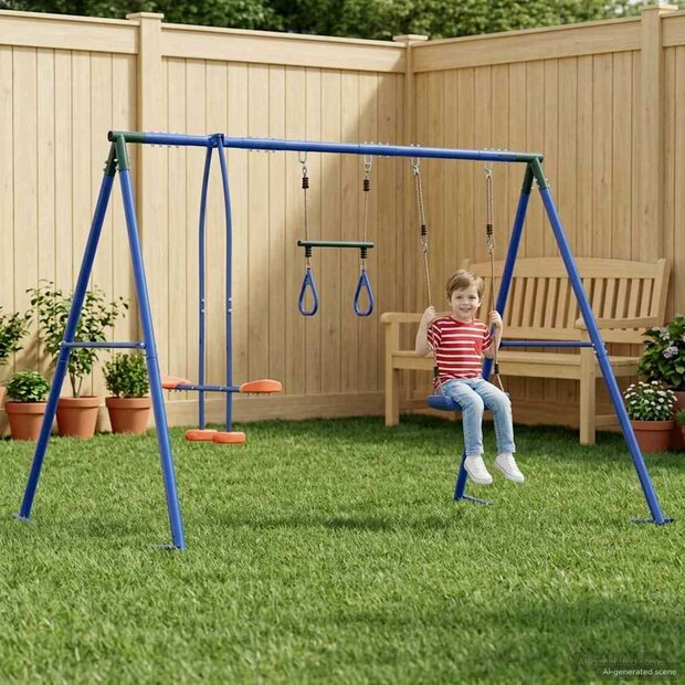 Buiten Schommelset Meerkleurig 263 x 185 x 185 cm Staal en PE 1