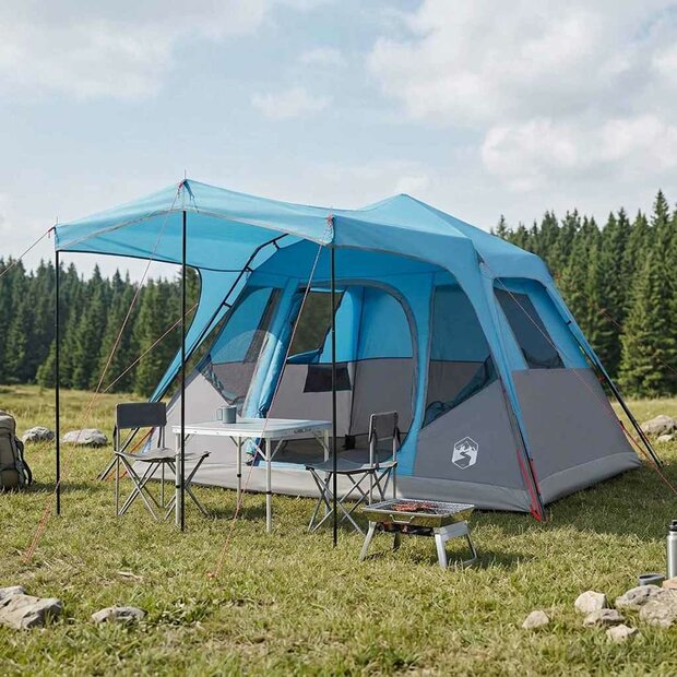 Gezinstent met dak Blauw 305 x 275 x 190 cm Polyester en staal 1