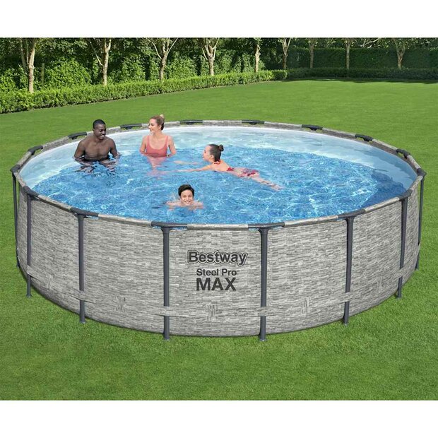 Bestway Zwembad Power Steel rond 488x122 cm 1