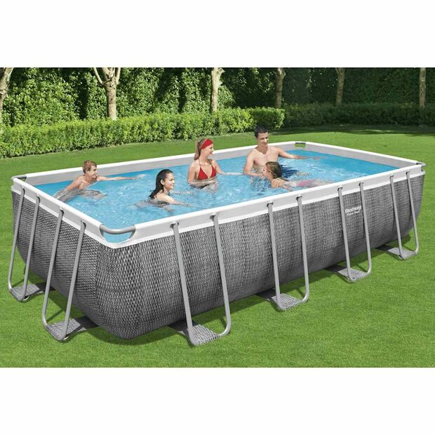 Bestway Zwembadset Power Steel rechthoekig 549x274x122 cm 1