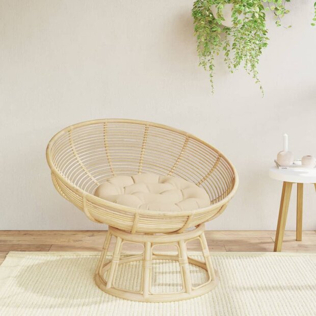 Zitkussen rond &Oslash; 60x11 cm oxford stof beige 1