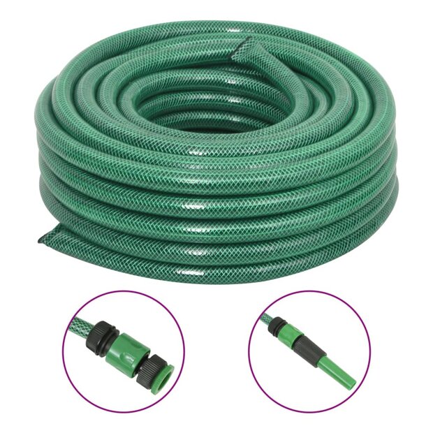 Tuinslang met koppelingsset 0,75&amp;apos;&amp;apos; 20 m PVC groen 1