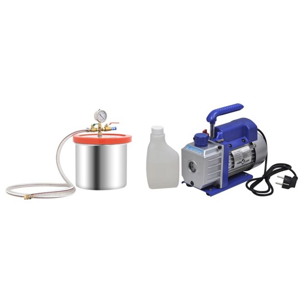 Vacu&amp;uuml;mkamer met 1-traps vacuumpomp 7,4 L 1