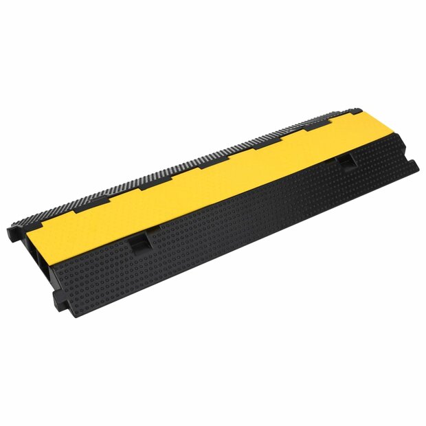Kabelbeschermer drempel met 2 tunnels 100 cm rubber 1