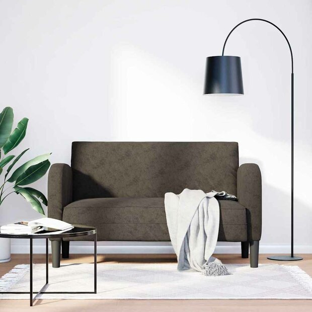 Loveseat bank 110 cm kunstleer donkergrijs 1