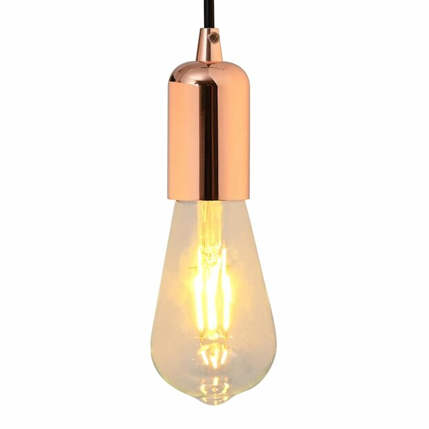 Lampfitting 2 stuks ros&amp;eacute;goud E27 1