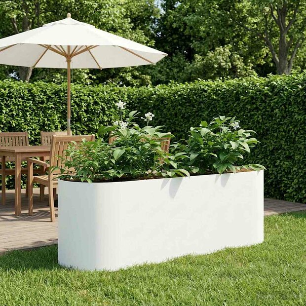 Verhoogd Tuinbed Wit 120 x 40 x 40 cm 1