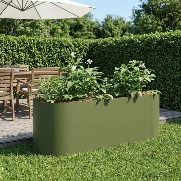 Verhoogd Tuinbed Olijfgroen 120 x 40 x 40 cm 1