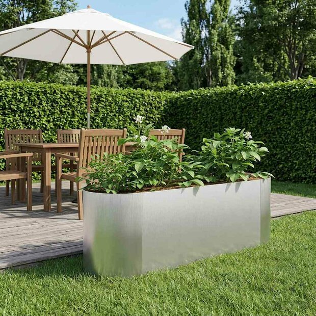 Verhoogd Tuinbed Roestvrij staal 120 x 40 x 40 cm 1