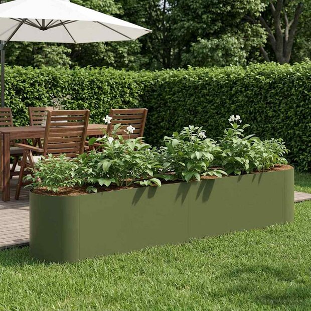 Verhoogd Tuinbed Olijfgroen 200 x 40 x 40 cm 1