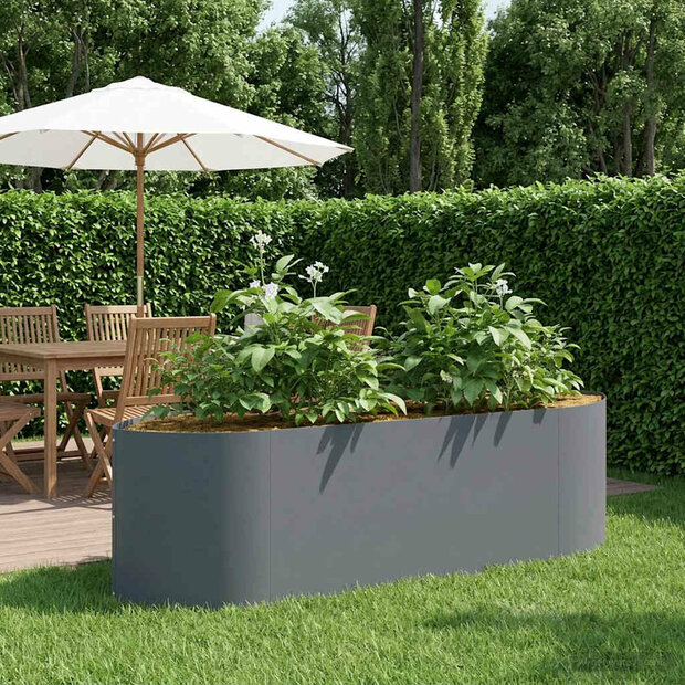 Verhoogd Tuinbed Antracietkleurig 140 x 40 x 40 cm Staal 1