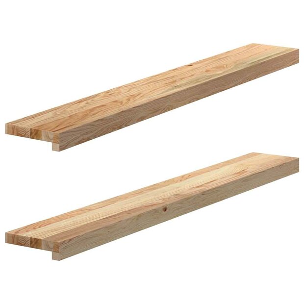 Vensterbanken 2 st onbehandeld 110x15x2 cm massief eikenhout 1