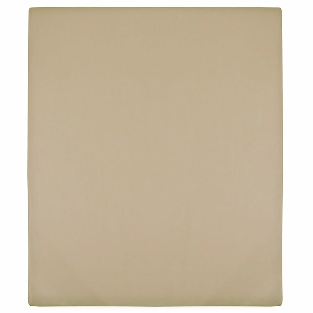 Hoeslaken jersey 100x200 cm katoen taupe 1