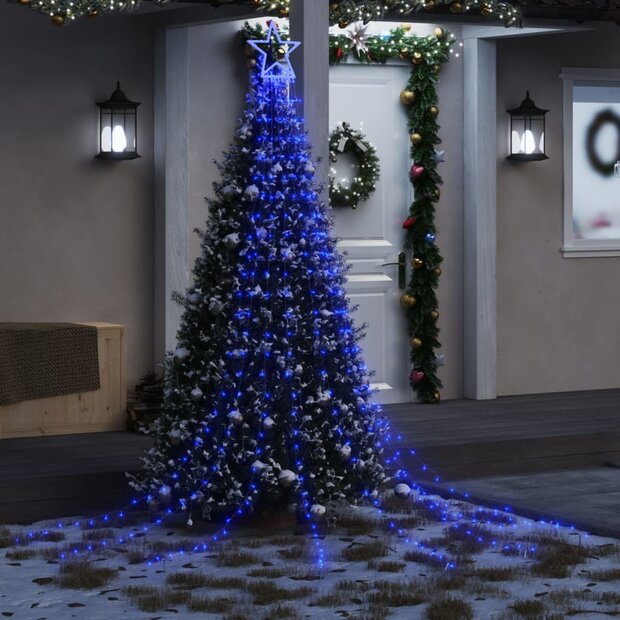 Kerstboomverlichting 320 blauwe LED&amp;apos;s 375 cm 1