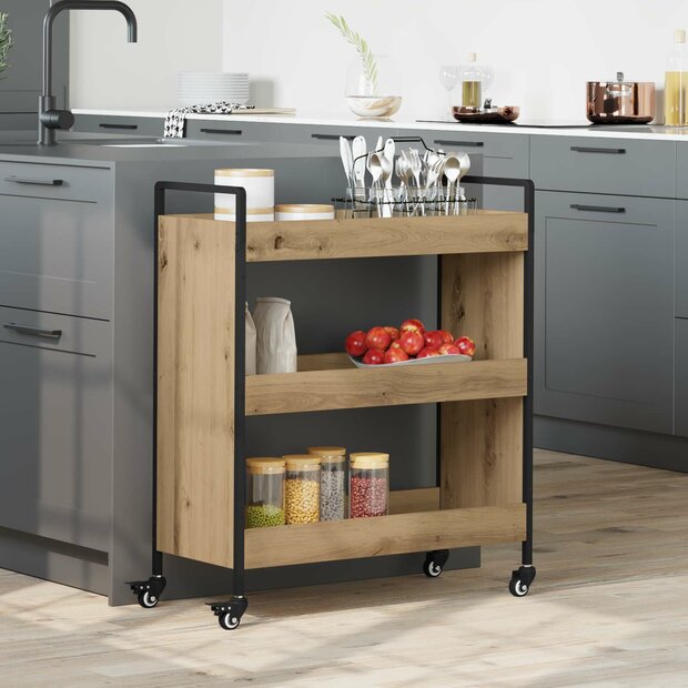 Keukentrolley Artisan Eiken 70 x 30 x 82 cm Bewerkt hout 1