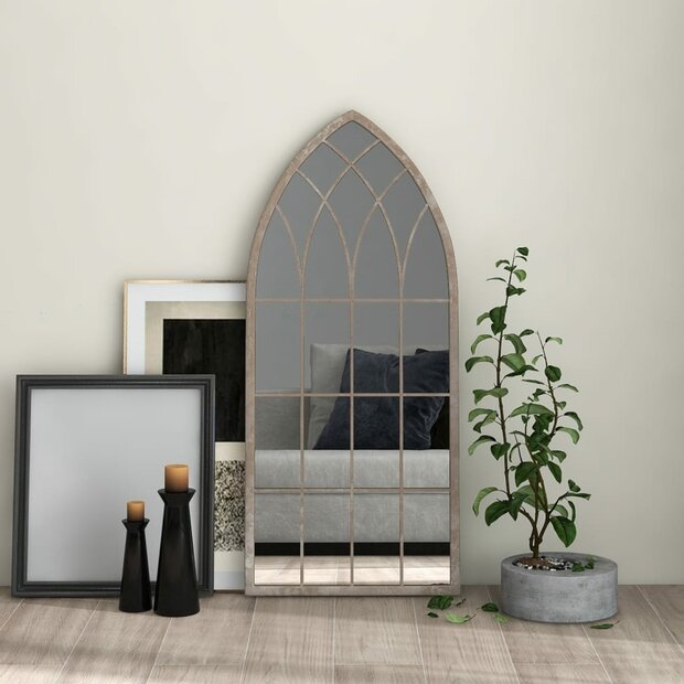 Spiegel 100x45 cm ijzer zandkleurig 1