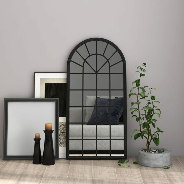 Spiegel 90x45 cm ijzer zwart 1