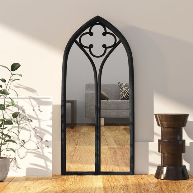 Spiegel 100x45 cm ijzer zwart 1
