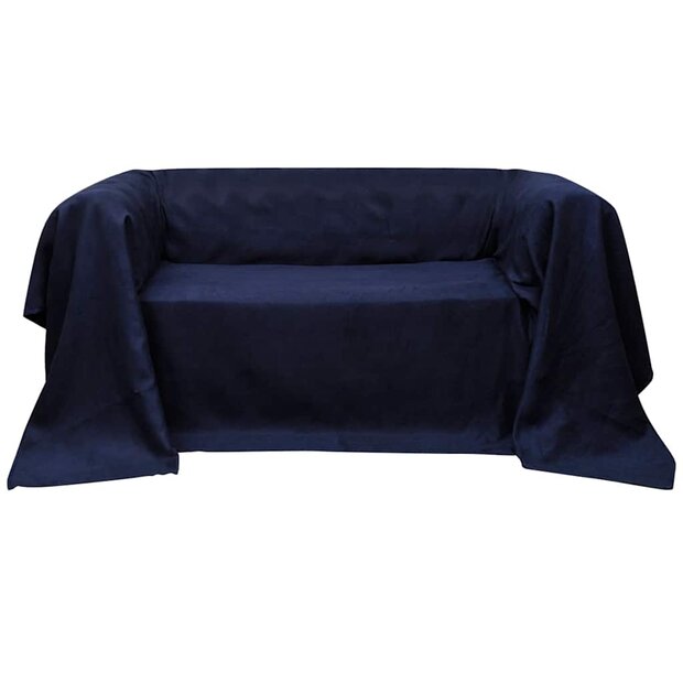 Bankhoes microsuede marineblauw 210 x 280 cm 1