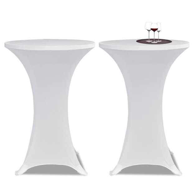 Statafelhoes Stretch &amp;Oslash;60cm Wit (2 stuks) 1