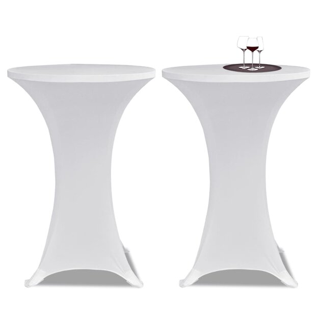 Statafelhoes Stretch &amp;Oslash;70cm Wit (2 stuks) 1