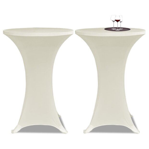 Statafelhoes Stretch &amp;Oslash;60cm Cr&amp;egrave;me (2 stuks) 1