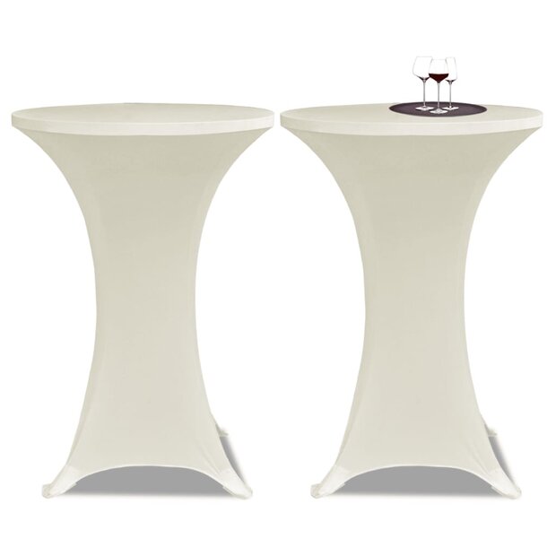Statafelhoes Stretch &amp;Oslash;80cm Cr&amp;egrave;me (2 stuks) 1