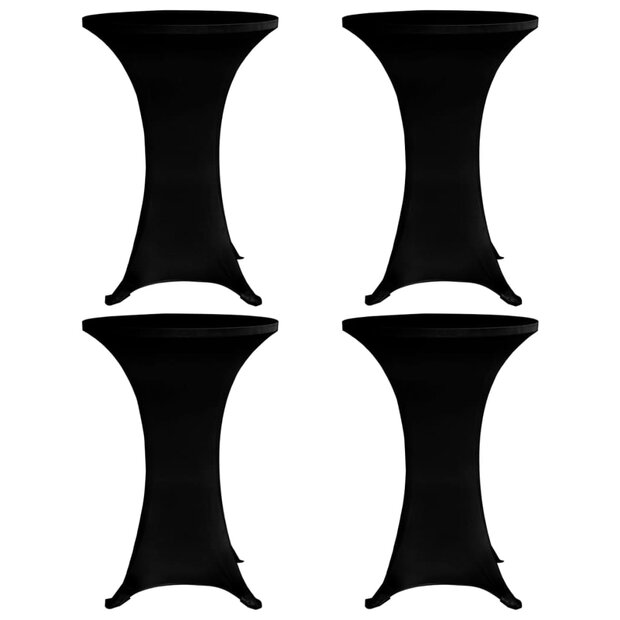Statafelhoes 4 st stretch &amp;Oslash;70 cm zwart 1