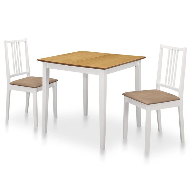 3-delige Eethoek MDF wit 1