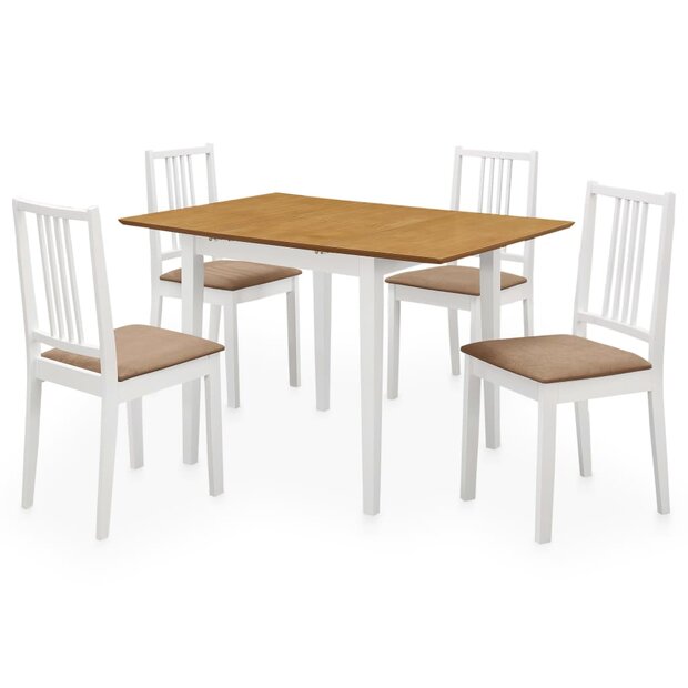 5-delige Eethoek MDF wit 1