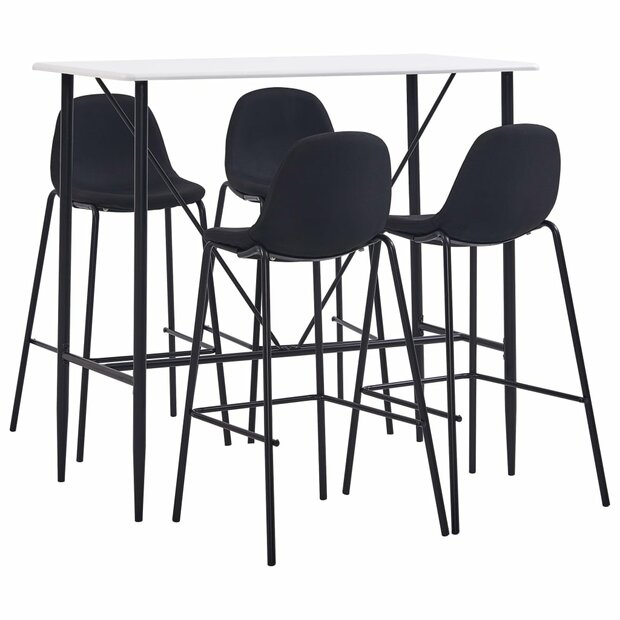 5-delige Barset stof zwart 1