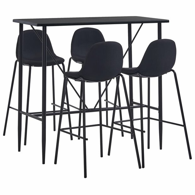 5-delige Barset stof zwart 1