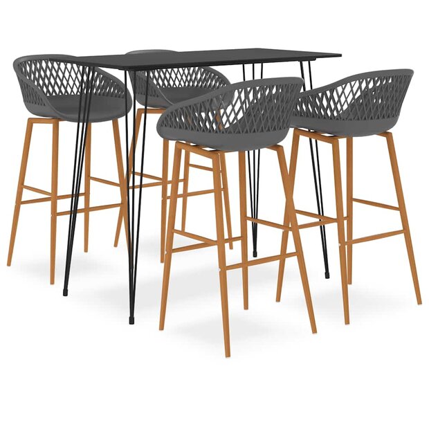 5-delige Barset zwart en grijs 1